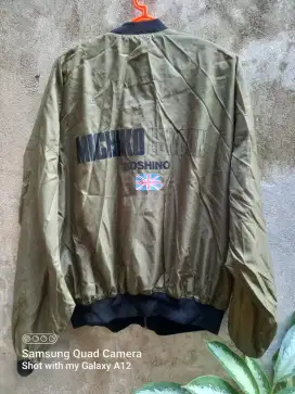 Vintage Michiko Koshino London Bomber nylon jaket,union jack lgo.Mulus