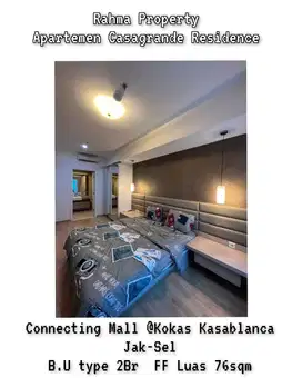 Jual Cepat  Apartemen Casagrande 2Br Luas 76 FF Jakarta selatan
