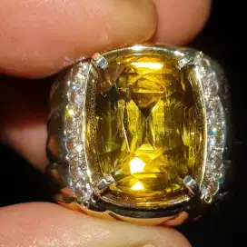 Permata Chrysoberyl Ring Emas Berlian