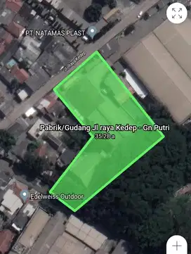 Dijual cepat gudang pabrik hitung tanah di Gunung putri bogor