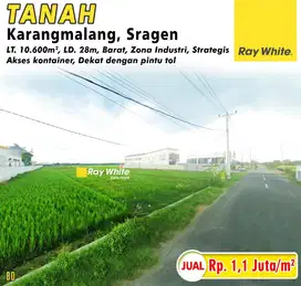 Tanah Dijual Zona Industri Sragen, Dekat Pintu Tol