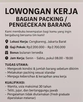 LOKER PACKING ONLINE