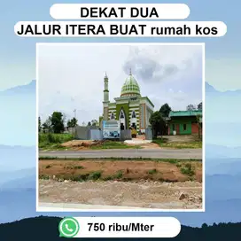 Tanah ITERA DEKAT JALUR DUA Hanya 50mtr