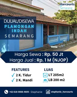 Sewa Rumah Bagus Murah SHM Plamongan Indah, Semarang