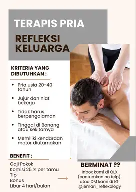 Dibutuhkan Terapis Pria untuk Refleksi Keluarga
