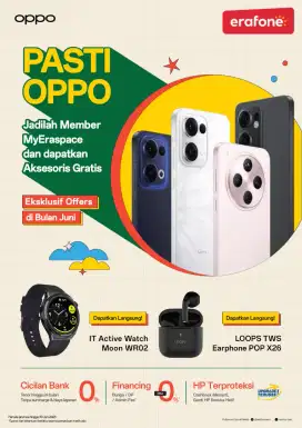 Promo setiap pembelian Oppo Reno 13f 5G free headset bluetooth