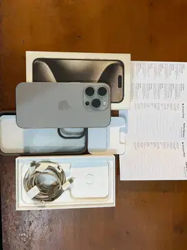 Jual BU Iphone 15 PRO 128GB MULUS FULL SET NORMAL 100% Seperti Baru