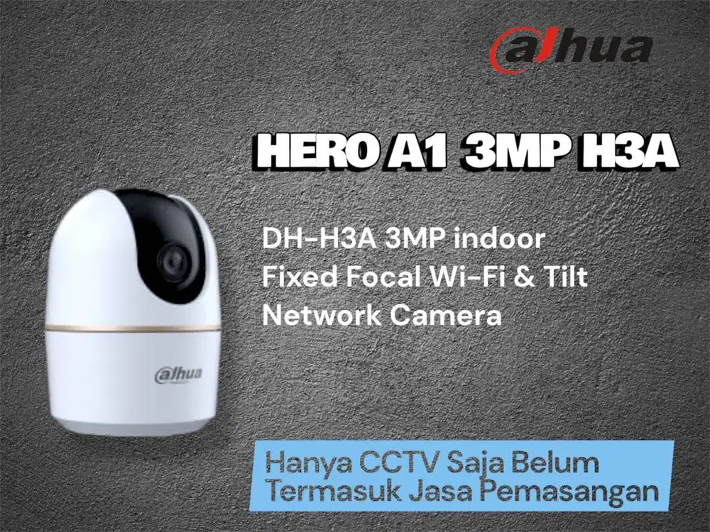 Dahua DH-H3A 3MP 2K WiFi Wireless IP Camera CCTV Indoor Pan & Tilt Hum