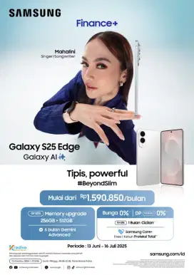 Samsung Galaxy S25 Edge | Cicilan 0% Gratis 1 Bulan