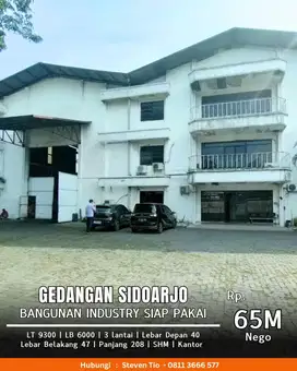 DIJUAL bangunan Industry Gedangan, sidoarjo Ex.Percetakan