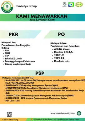 PJK3 Sertifikasi kompetensi, Audit SMK3 , dan Uji Riksa