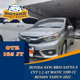 HONDA BRIO SATYA E CVT 1.2 AT AUTOMATIC 1200 CC BENSIN TAHUN 2022