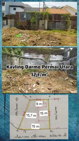 DIJUAL KAVLING DARMO, COCOK UTK KOST