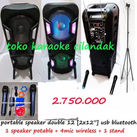 speaker portabele dobel 12  new sound model top bagus