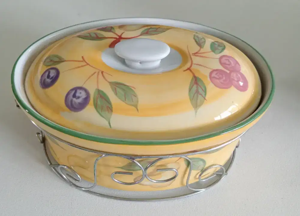 Tempat lauk oval keramik