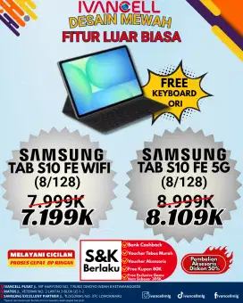 TABLET SAMSUNG S10 FE WIFI NEW FREE KEYBOARD