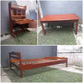 Full set Furniture jati Dipan meja lemari