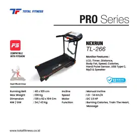 treadmill Elektrik New Tl 266 total Fitnes