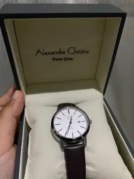 Jam Tangan Wanita Alexandre Christie Primo Steel 1007 Coklat (Baru)