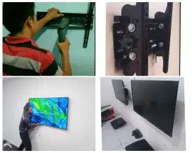 Braket plus pasang32-43inc terima rapih bracket breket briket led tv