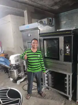 Oven convection gas 5 tray SM-705G Sinmag Taiwan plus rak kaki roda