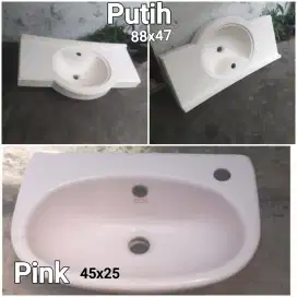 Murah Wastafel tempat cuci Putih& Pink