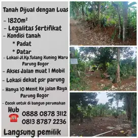 Di Jual Tanah kosong di Jl. Kampung Tulang Kuning Waru Parung Bogor