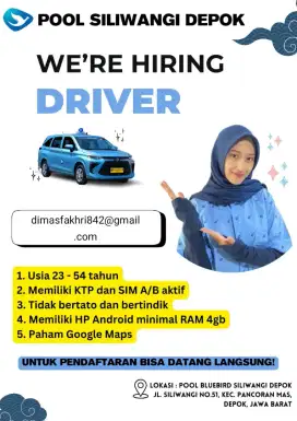 Hiring driver bluebird kota depok