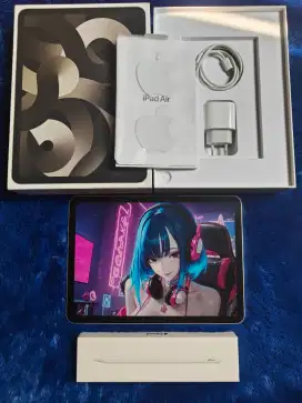 TERMURAH iPad Air 5 Chip M1 Wifi Grey 64gb + Apple Pen Gen 2 Fullset