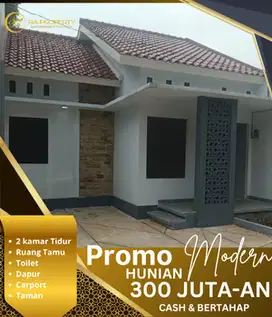Dijual rumah siap huni desain modern type 50 80 SHM hanya 355 jutaan