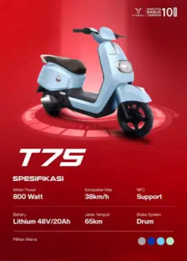 Sepeda listrik UWINFLY T75 bergaransi resmi 10th