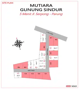 Daerah Cikidom Gn.sindur bisa Cicil 12X include Fasum Jalan 5 meter