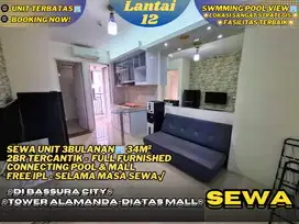Disewakan 2BR Cantik Full Furnished DiatasMall FreeIPL Di Bassura City