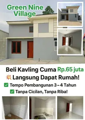 Beli kavling dapat rumah type 36/60 dekat stasiun Cilejit Bogor