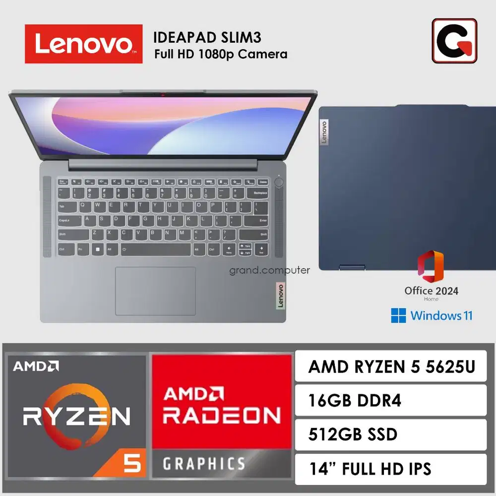 LENOVO RYZEN 5 5625U RAM 16GB 512GB SSD TERBARU