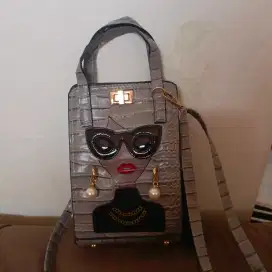 Tas import, bahan kulit, lebar 15,panjang 25