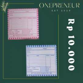 Nota 1 ply isi 100 lembar
