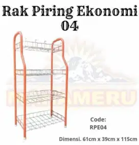 Rak Piring Ekonomi 4 Susun ( MAHAMERU )