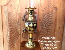 JUALCEPATMURAH Vas bunga ANTIK bahan kuningan