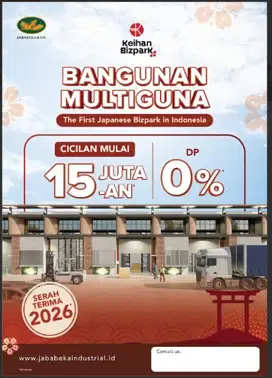 DIJUAL GUDANG PERDANA KEIHAN BIZPARK DI JABABEKA RESIDENCE