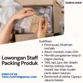 Loker Packing dan Admin Online shop