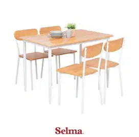 Selma Lamira Set Meja Makan 4 Kursi Dining Table Set Meja Kursi