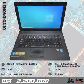 Lenovo G410 - Core i5 - Gen 4 th - Ram 8 GB - Sudah SSD - Double VGA