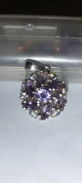 Liontin batu kecubung/amethyst/cubung spinel