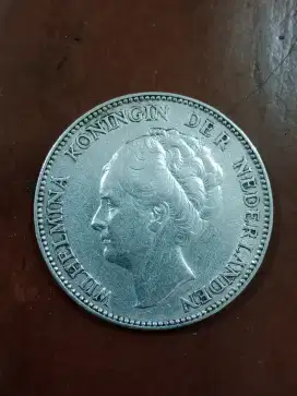 Uang Koin Kuno 1 G Wilhelmina 1931