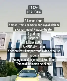 Di jual cepat rumah 2 lantai SHM perumahan CIMAHPAR STONEYARD BOGOR