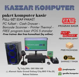 Komputer Kasir fullshet minimarket retail bisa pantau usaha via hp