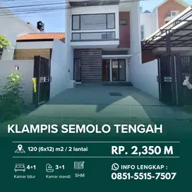 KLAMPIS SEMOLO TENGAH dekat HOKKY‼️Rumah Baru Gress 2 Lantai Strategis