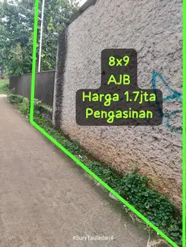 Dijual tanah kosong strategis pinggir jalan desa