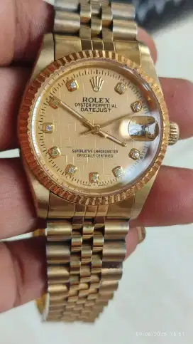 Jam rolex perpetual date automatic full bawaan